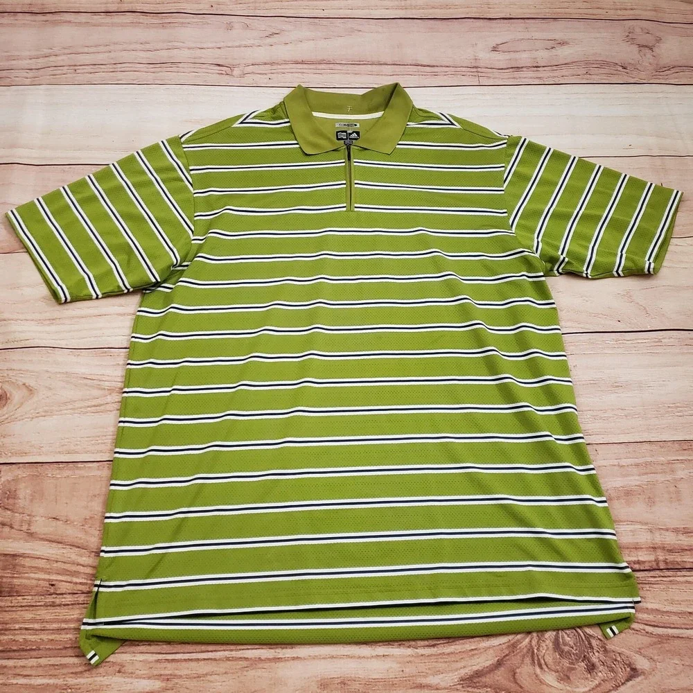 VINTAGE Adidas Polo Shirt Men Extra Large Green Outdoor Golf Golfing Breathable*